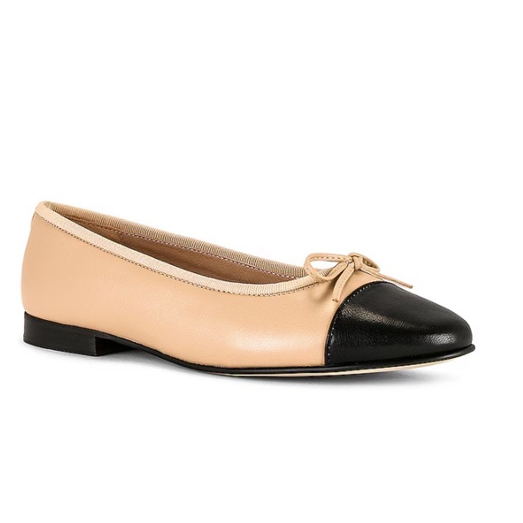 Jeffrey Campbell Arabesque Ballet Flat in Natural/Black Size 9 - Picture 2 of 10